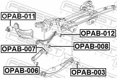 Suspensão, braço oscilante FEBEST ref. OPAB-012