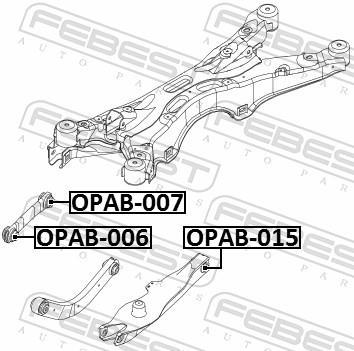 Suspensão, braço oscilante FEBEST ref. OPAB-015