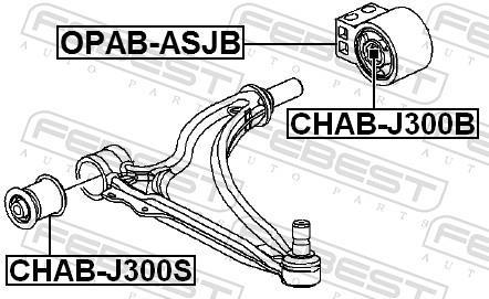 Suspensão, braço oscilante FEBEST ref. OPAB-ASJB