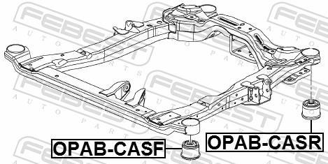 Suspension, corps de l'essieu FEBEST ref. OPAB-CASF