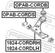 Silent bloc de suspension FEBEST OPAB-CORDB