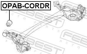 Suspension, corps de l'essieu FEBEST ref. OPAB-CORDR