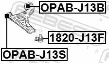 Silent bloc de suspension FEBEST OPAB-J13S