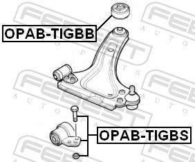 Silent bloc de suspension FEBEST ref. OPAB-TIGBB
