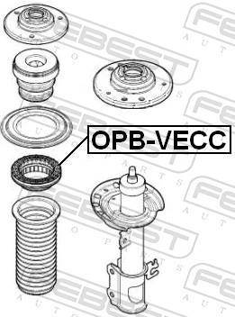 Rolamento copo de suspensão FEBEST OPB-VECC