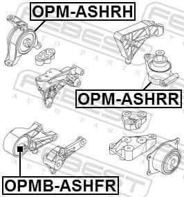 Support moteur (Silent bloc moteur) FEBEST OPM-ASHRH