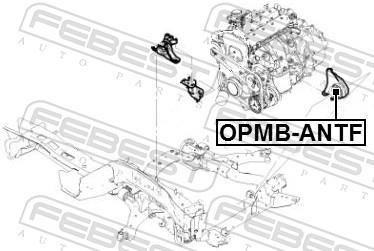 Support moteur (Silent bloc moteur) FEBEST ref. OPMB-ANTF