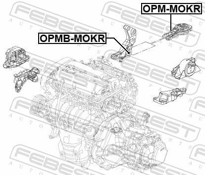 Suporte do motor FEBEST ref. OPMB-MOKR