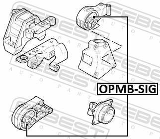 Support moteur (Silent bloc moteur) FEBEST ref. OPMB-SIG