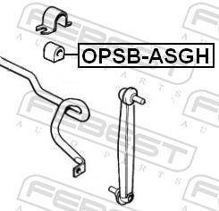 Rolamento de barra estabilizadora FEBEST ref. OPSB-ASGF