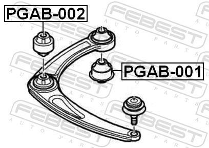 Suspensão, braço oscilante FEBEST ref. PGAB-002