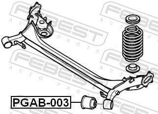 Silentblock del puente trasero FEBEST ref. PGAB-003
