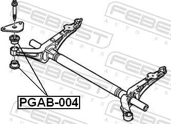 Silentblock del puente trasero FEBEST ref. PGAB-004