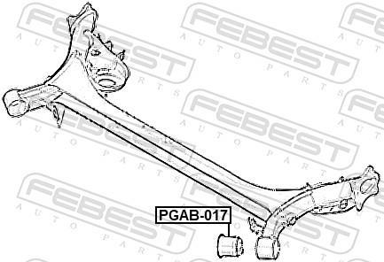 Silentblock del puente trasero FEBEST ref. PGAB-017