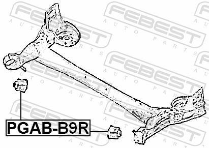 Suspensão, braço oscilante FEBEST ref. PGAB-B9R