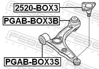 Suspensão, braço oscilante FEBEST ref. PGAB-BOX3S