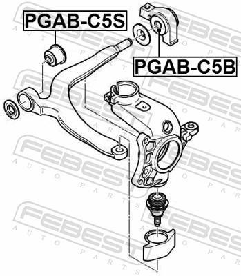 Suspensão, braço oscilante FEBEST ref. PGAB-C5B