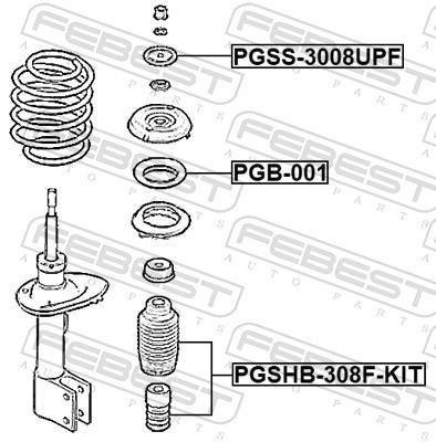 Rolamento copo de suspensão FEBEST ref. PGB-001