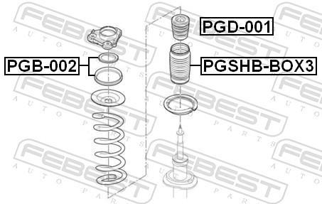 Roulement, coupelle de suspension FEBEST PGB-002