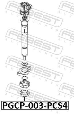 Bague d'étanchéité d'injecteur FEBEST ref. PGCP-003-PCS4