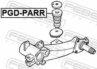 Tope de ballesta, muelle adicional FEBEST ref. PGD-PARR