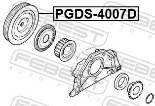 Poulie damper (Poulie de vilebrequin) FEBEST PGDS-4007D