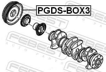 Poulie damper (Poulie de vilebrequin) FEBEST PGDS-BOX3