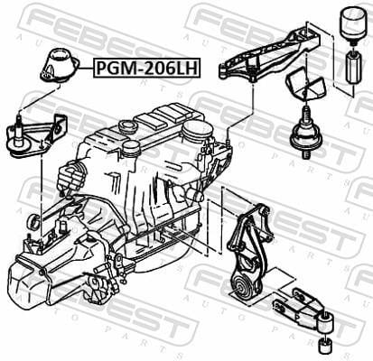 Soporte, motor FEBEST ref. PGM-206LH