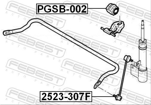 Suspension, stabilisateur FEBEST ref. PGSB-002