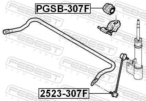 Rolamento de barra estabilizadora FEBEST ref. PGSB-307F