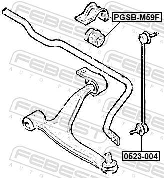 Rolamento de barra estabilizadora FEBEST ref. PGSB-M59F