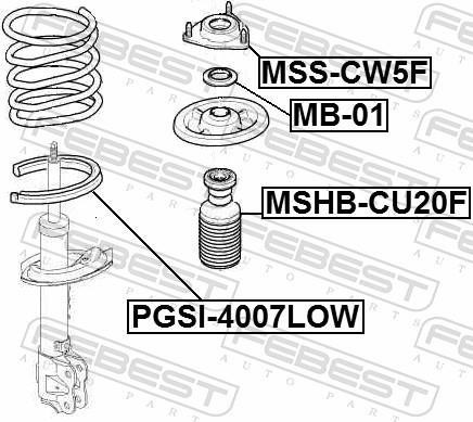 Caja de muelle FEBEST PGSI-4007LOW