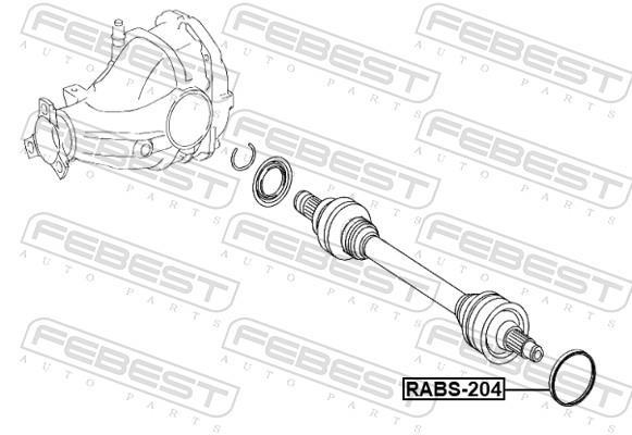 Anneau de palpeur, ABS (Bague abs) FEBEST ref. RABS-204
