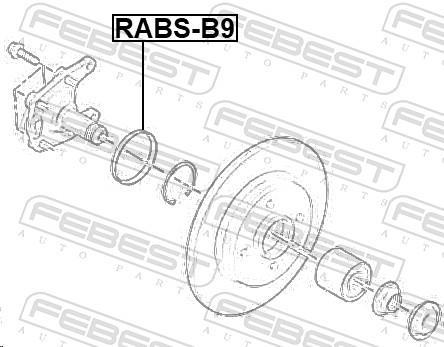 Anneau de palpeur, ABS (Bague abs) FEBEST ref. RABS-B9