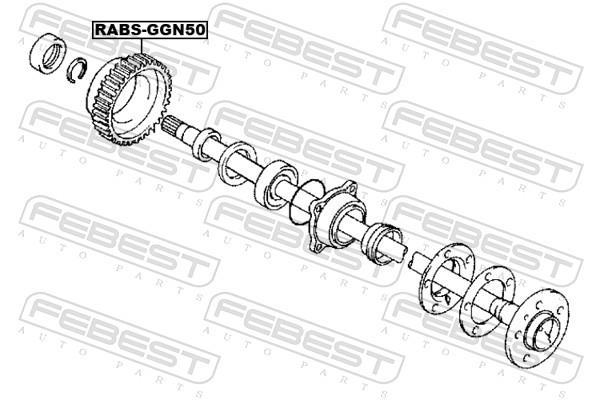 Coroa alvo do ABS FEBEST ref. RABS-GGN50