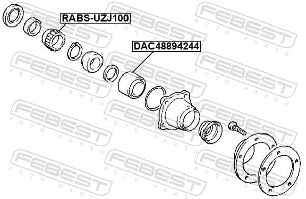 Coroa alvo do ABS FEBEST ref. RABS-UZJ100