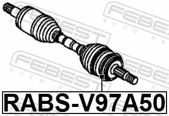 Anneau de palpeur, ABS (Bague abs) FEBEST ref. RABS-V97A50