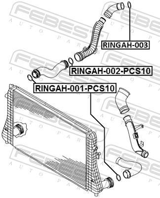 Junta anular, conducto aire admisión FEBEST ref. RINGAH-001-PCS10