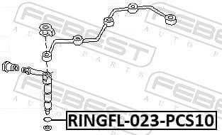 Bague d'étanchéité d'injecteur FEBEST ref. RINGFL-023-PCS10