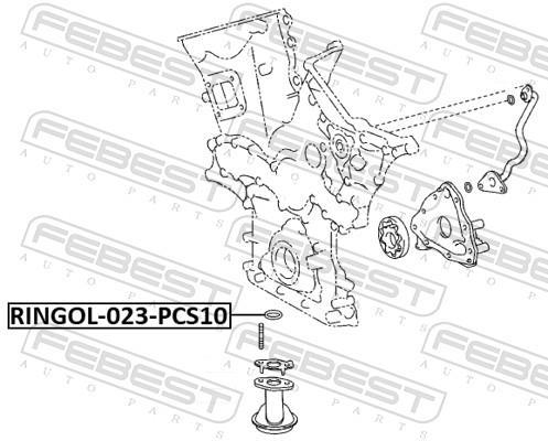 Válvula, ventilación cárter FEBEST ref. RINGOL-023-PCS10