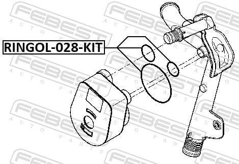 Junta, radiador de óleo FEBEST ref. RINGOL-028-KIT
