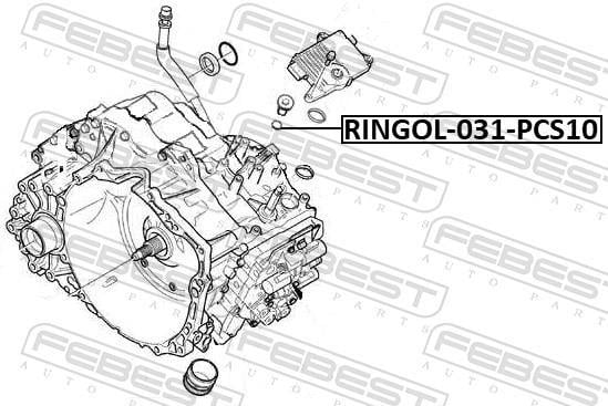 Joint d'étanchéité, boîte automatique FEBEST ref. RINGOL-031-PCS10