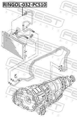 Junta, Radiador de óleo FEBEST ref. RINGOL-032-PCS10