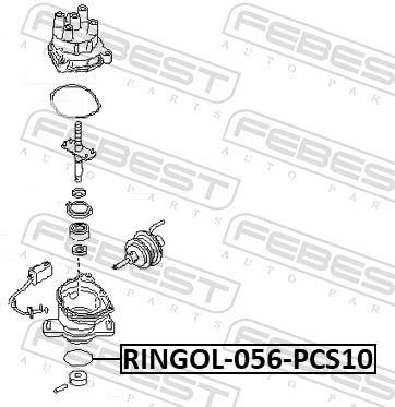 Joint, distributeur d'allumage FEBEST ref. RINGOL-056-PCS10
