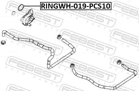 Joint, radiateur d'huile FEBEST ref. RINGOL-061-PCS10