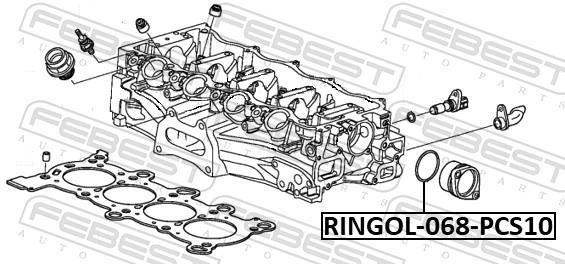 Joint, distributeur d'allumage FEBEST ref. RINGOL-068-PCS10