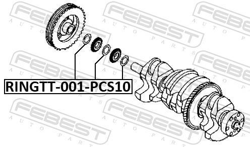 Pista do virabrequim FEBEST ref. RINGTT-001-PCS10