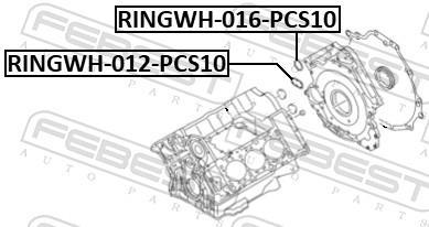 Joint, collerette de réfrigérant FEBEST ref. RINGWH-012-PCS10