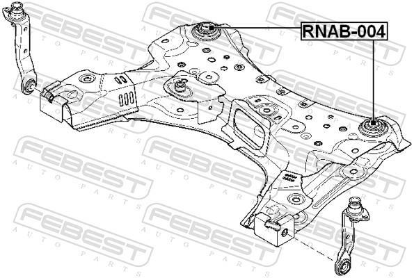 Suspension, corps de l'essieu FEBEST ref. RNAB-004