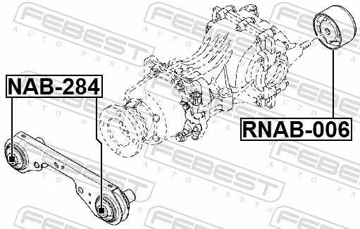 Silenciador, diferencial FEBEST ref. RNAB-006